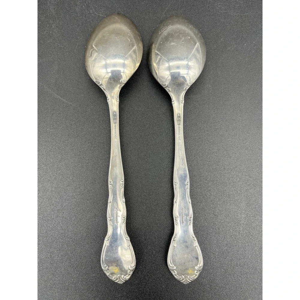 Sterling Silver Andante Teaspoon Set By Gorham Silver 2 Pieces